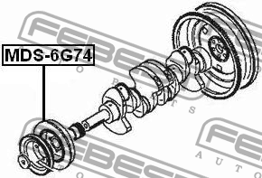 Шкив коленвала MDS-6G74 FEBEST