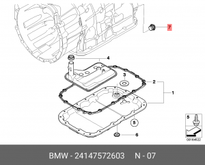 Болт крепления 24 14 7 572 603 BMW