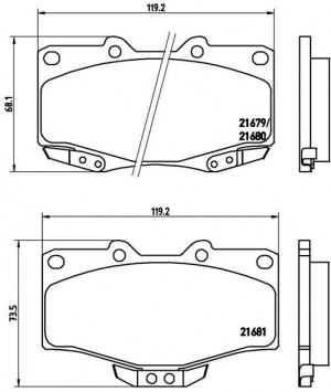 Комплект тормозных колодок, диско P83009 BREMBO