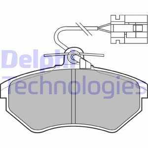 Комплект тормозных колодок, диско LP769 DELPHI
