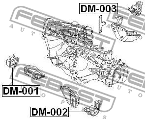 Подушка двигателя DM-001 FEBEST