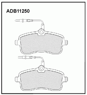 Колодки тормозные дисковые ADB11250 ALLIED NIPPON