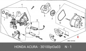 Распределитель зажигания - трамблер 30100PT3A03 HONDA