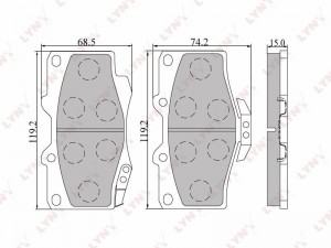Колодки тормозные дисковые BD-7501 LYNXAUTO