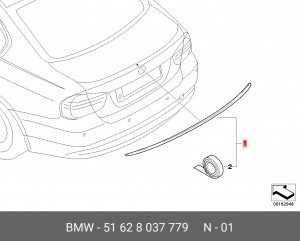 Спойлер крышки багажника 51 62 8 037 779 BMW
