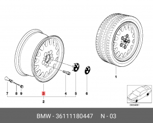Диск колеса 36 11 1 180 447 BMW