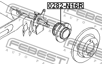 Ступица колеса 0282-N16R FEBEST
