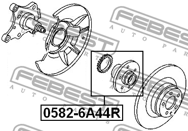 Ступица колеса 0582-6A44R FEBEST