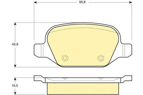 Комплект тормозных колодок, диско 6113961 GIRLING