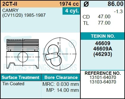Поршень ДВС 46609STD TEIKIN