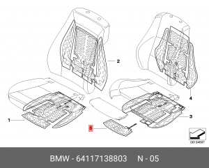 Элемент нагревательный сиденья 64117138803 BMW