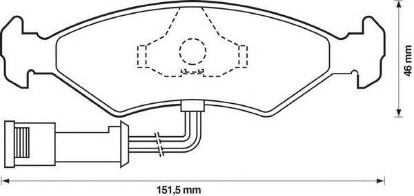 Комплект тормозных колодок, диско 571291B BENDIX JURID