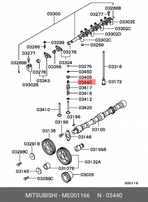 Уплотнительное кольцо, стержень кла ME001166 MITSUBISHI
