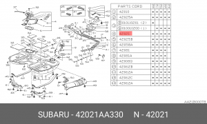 Топливный насос 42021AA330 SUBARU