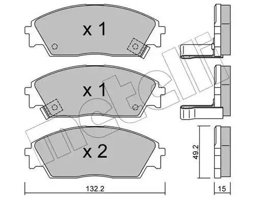 Комплект тормозных колодок, диско 22-0236-1 METELLI