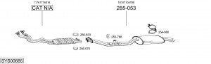 Средний глушитель выхлопных газов 285803 BOSAL