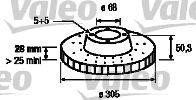 Тормозной диск 186741 VALEO PHC