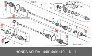 ШРУС 44014S0KC10 HONDA