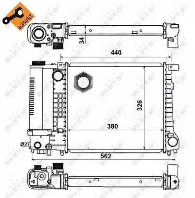 Радиатор, охлаждение двигател 51351 NRF