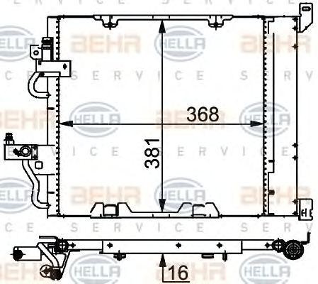 Конденсатор, кондиционер 8FC 351 301-751 HELLA
