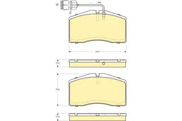 Комплект тормозных колодок, диско 6115239 GIRLING