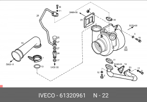 Компрессор, наддув 61320961 IVECO