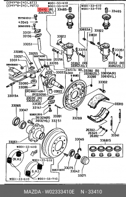 Колесный тормозной цилиндр W02333410E MAZDA
