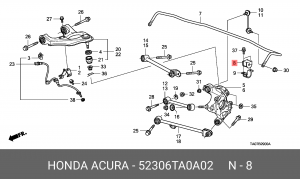 Втулка стабилизатора 52306-TA0-A02 HONDA