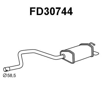 Глушитель выхлопных газов конечный FD30744 VENEPORTE