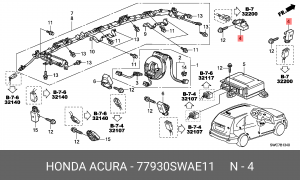 Датчик удара 77930SWAE11 HONDA