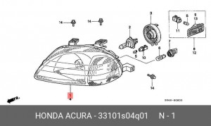 Основная фара 33101S04Q01 HONDA