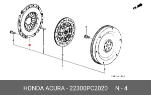 Нажимной диск сцепления 22300PC2020 HONDA
