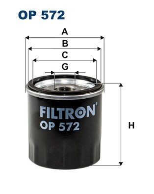 Фильтр масляный двигателя OP572 FILTRON