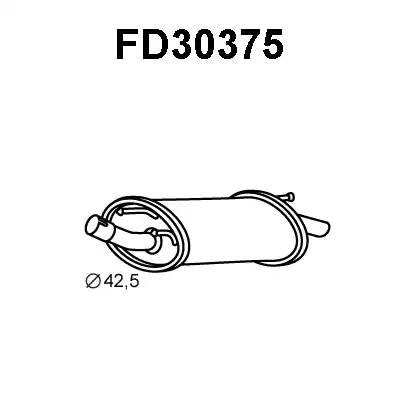 Глушитель выхлопных газов конечный FD30375 VENEPORTE