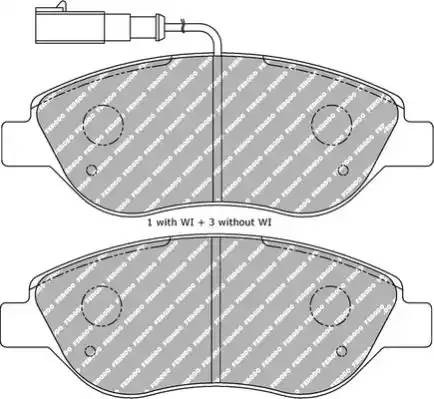 Комплект тормозных колодок, диско FDS1468 FERODO