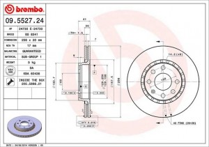 Тормозной диск 09.5527.24 BREMBO