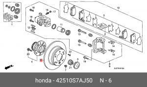Тормозной диск 42510-S7A-J50 HONDA