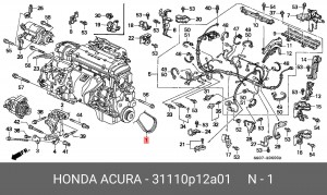 Поликлиновой ремень 31110-P12-A01 HONDA