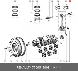 Клиновой ремень 7700542003 RENAULT
