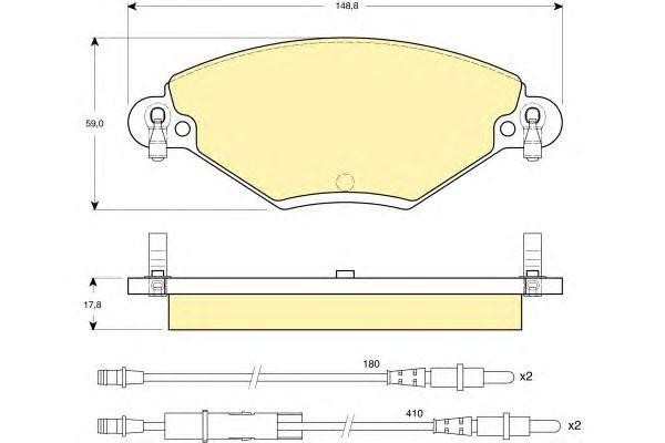 Комплект тормозных колодок, диско 6114484 GIRLING