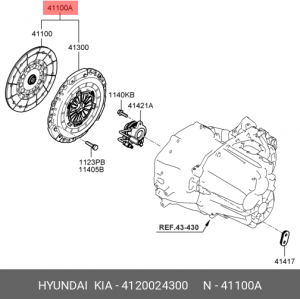 Комплект сцепления 4120024300 HYUNDAI KIA