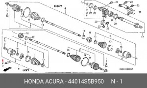 ШРУС 44014S5B950 HONDA