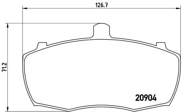 Комплект тормозных колодок, диско P 52 012 BREMBO