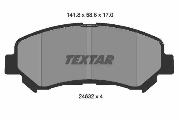 Комплект тормозных колодок, диско 2463201 TEXTAR
