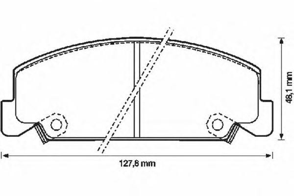 Комплект тормозных колодок, диско 572284B BENDIX JURID