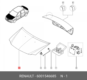 Капот 6001546685 RENAULT