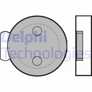 Комплект тормозных колодок, диско LP1898 DELPHI