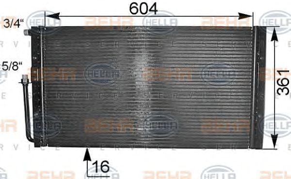Конденсатор, кондиционер 8FC351038171 HELLA