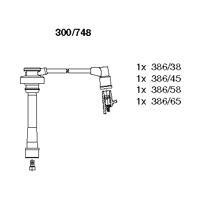Ккомплект проводов зажигания 300748 BREMI