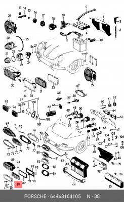 Рассеиватель 64463164105 PORSCHE